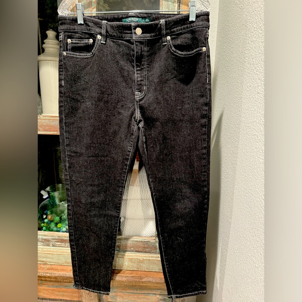 Lauren by Ralph Lauren, designer, black jeans. Size 14 excellent condition.